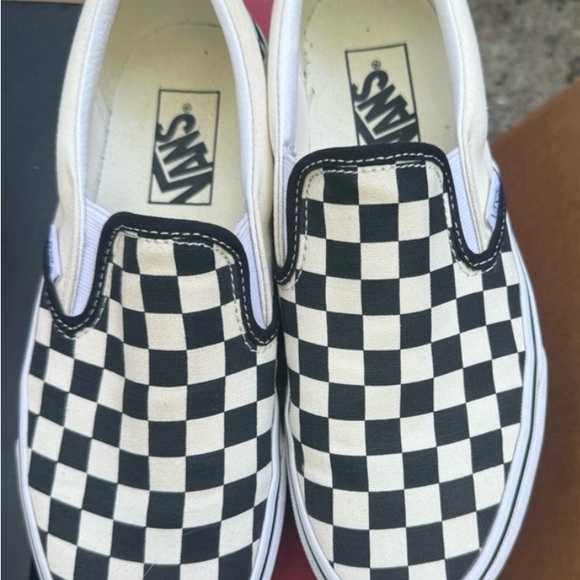 Vans Black and White Checkerboard Slip-Ons - Picture 2 of 5